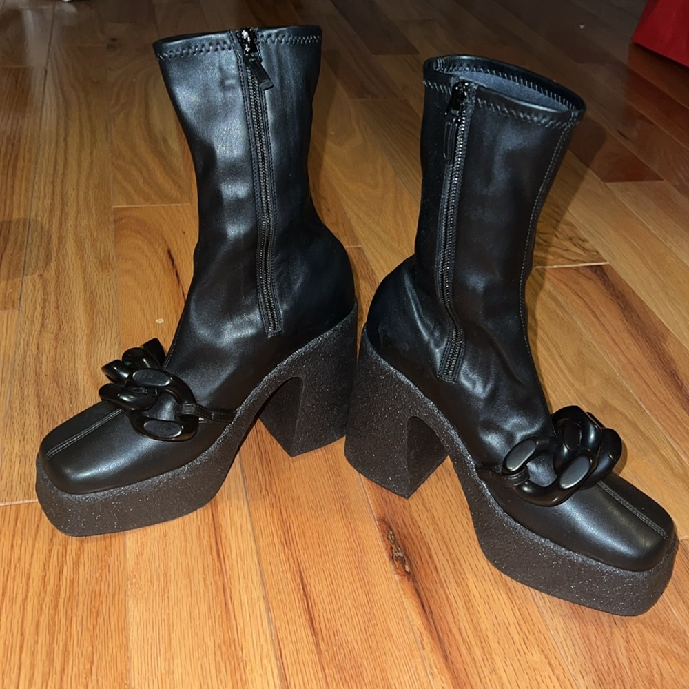Stella McCartney Skyla stretch alter mat black ankle boots - Picture 2 of 6
